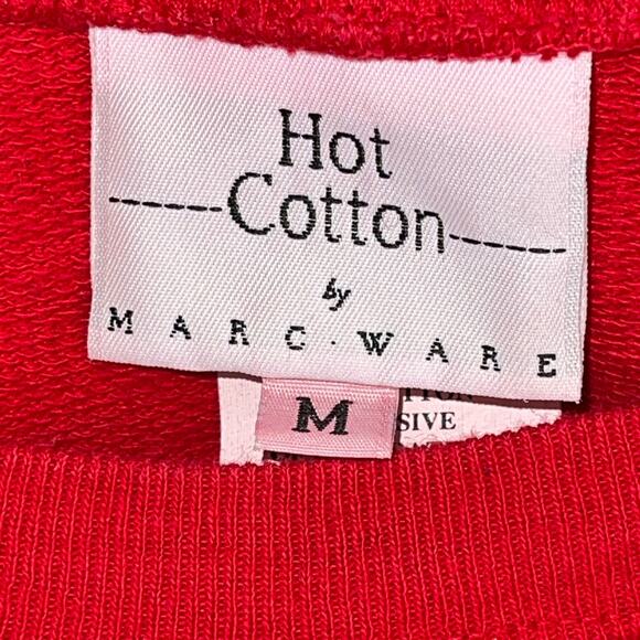 Hot Cotton Sweet Little Snowman LET IT SNOW Ugly Christmas Sweatshirt Size Med - Picture 4 of 4